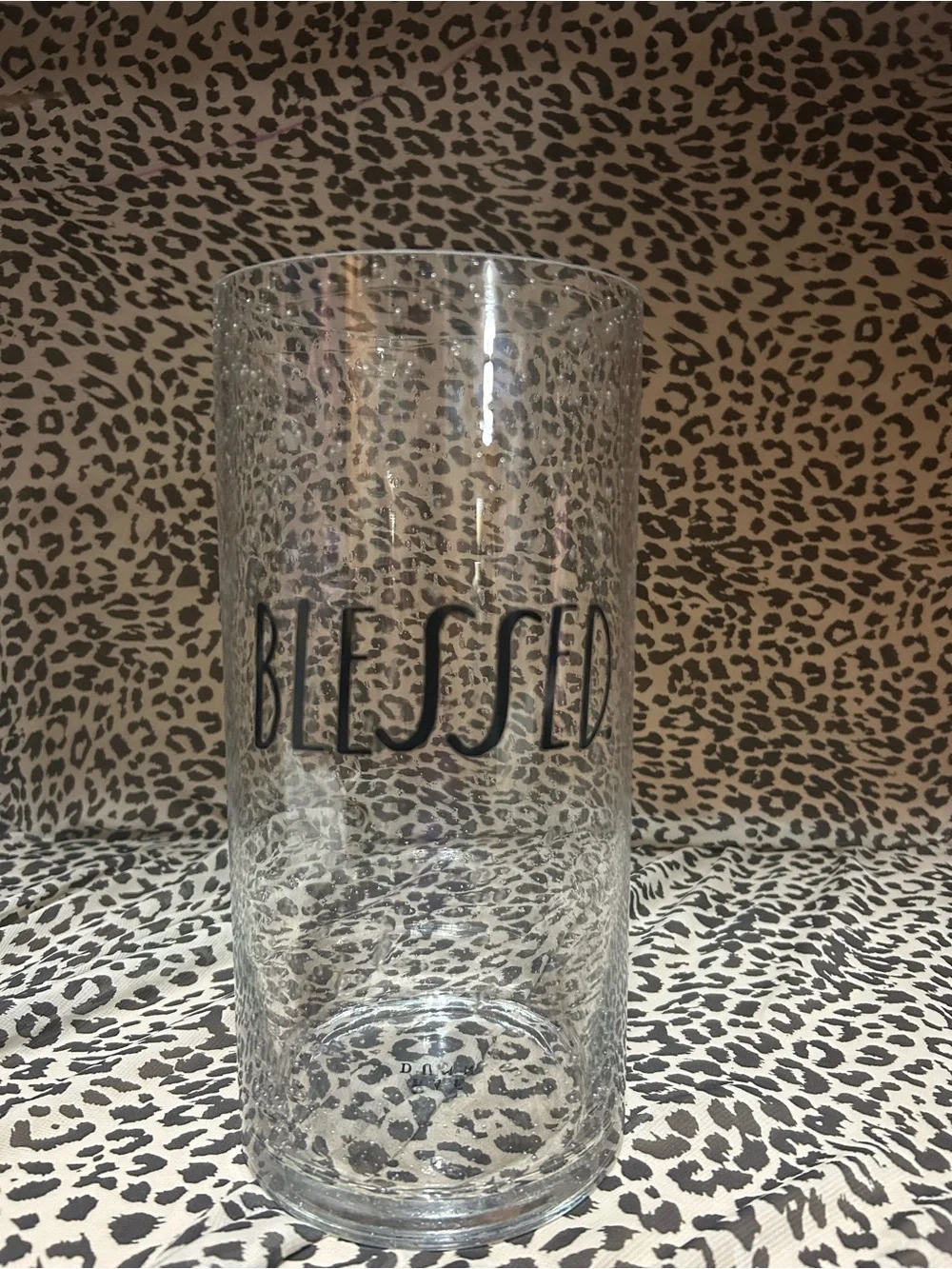 Rae Dunn Hurricane Bubble Vase Large “Blessed”